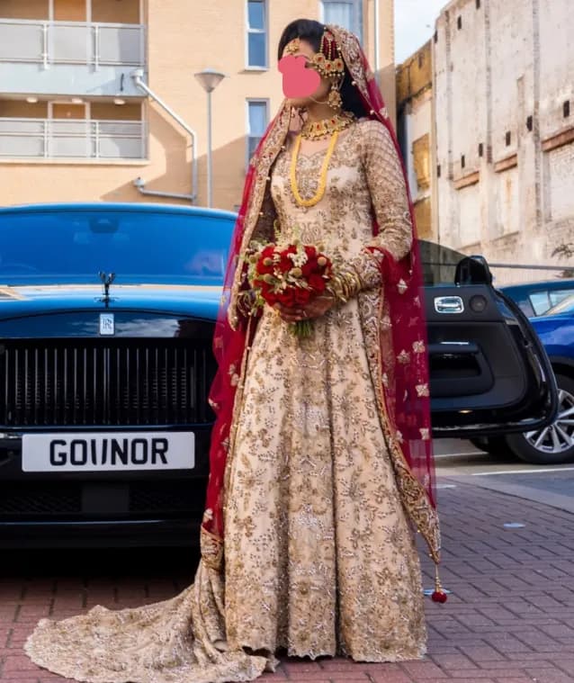 Champagne Gold Bridal Wedding Dress – Mongas thumbnail 2