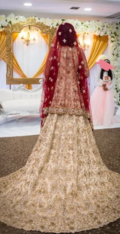 Champagne Gold Bridal Wedding Dress – Mongas thumbnail 3