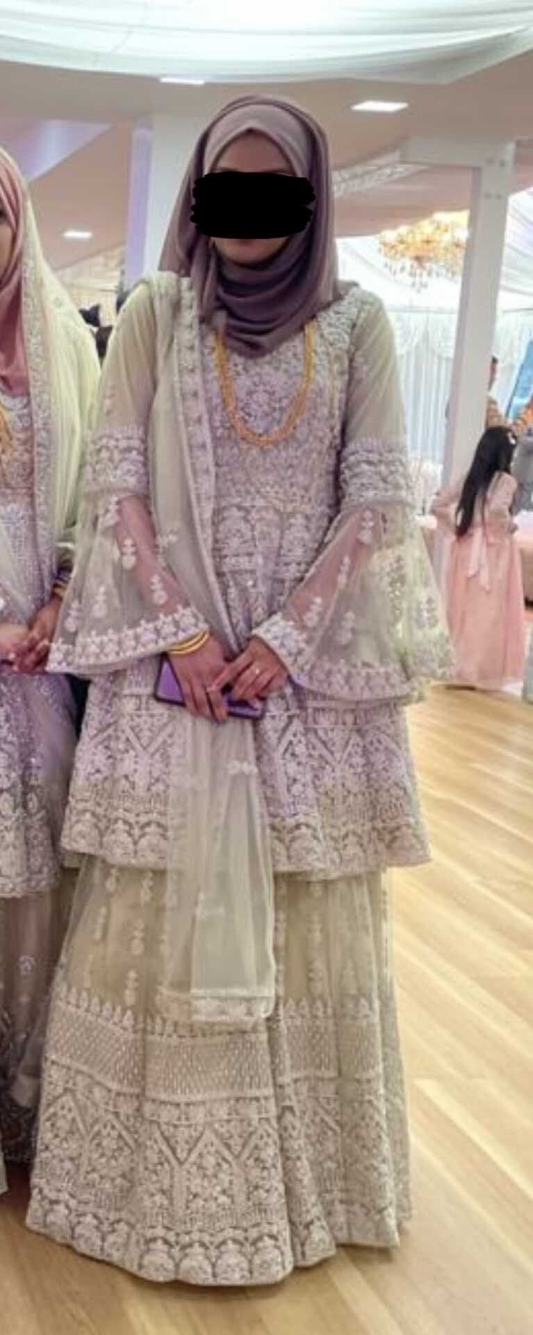 Mint green lengha in size small