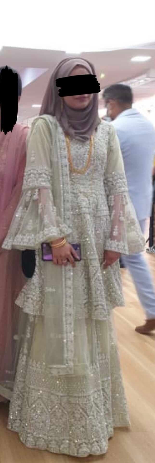 Mint green lengha in size small thumbnail 2