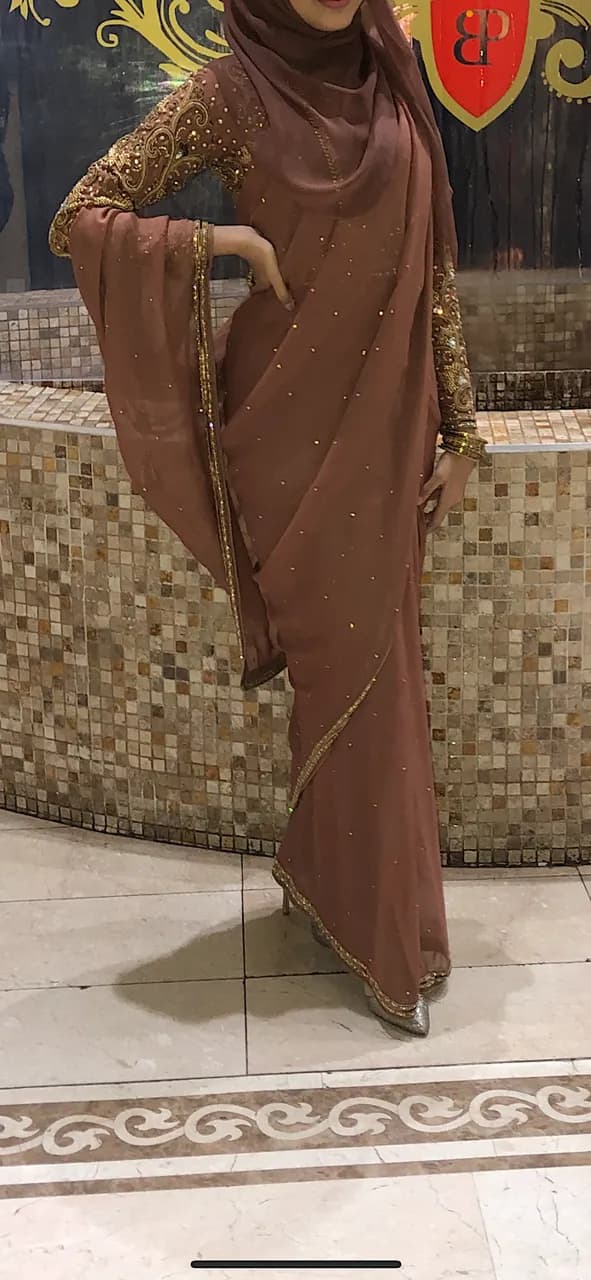 Nude beige Saree