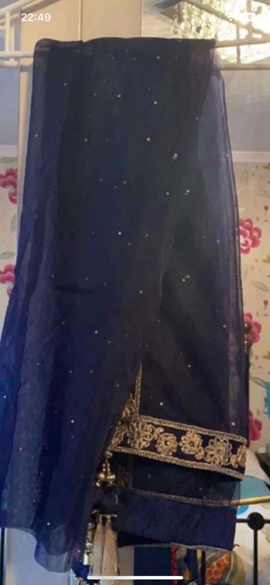 Blue Navy and Gold Party/Wedding dress thumbnail 4