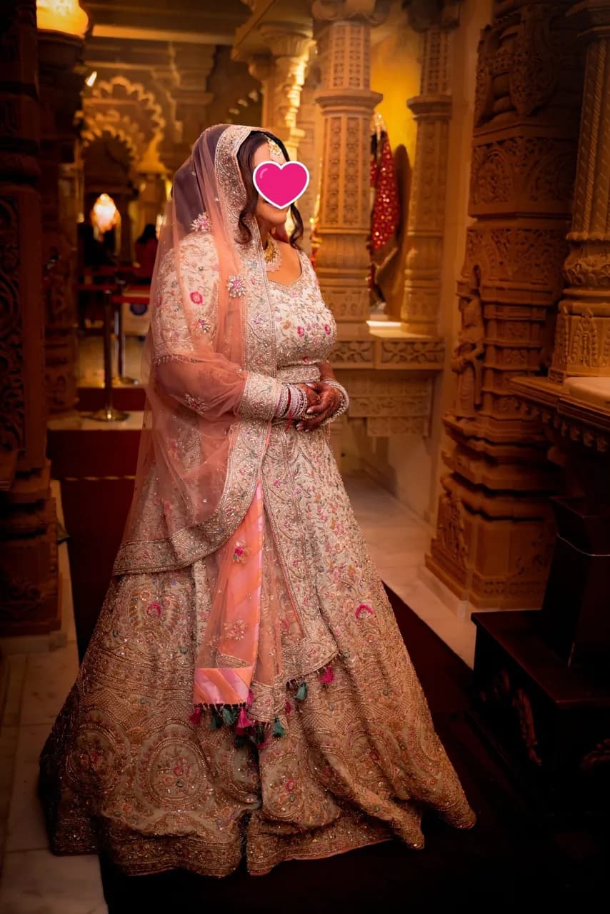 Elegant Pastel Bridal Lengha thumbnail 4