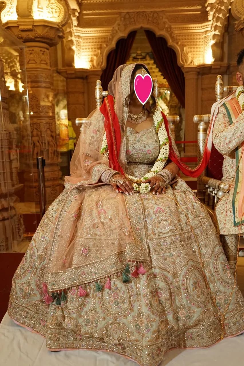 Elegant Pastel Bridal Lengha thumbnail 6