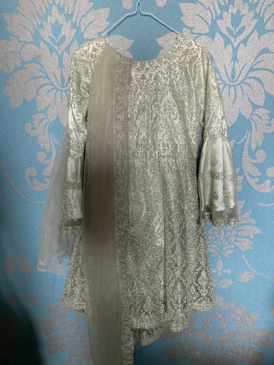 mint green shararah wedding dress thumbnail 4