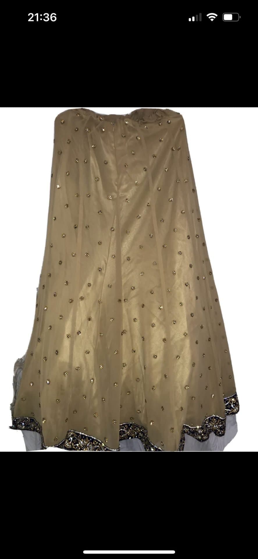 Blue/Gold Embellished Lengha thumbnail 4