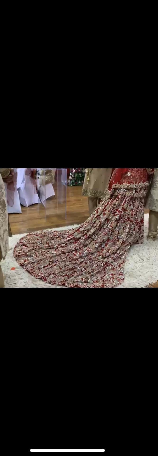 Size 8 RED bridal Lengha thumbnail 2