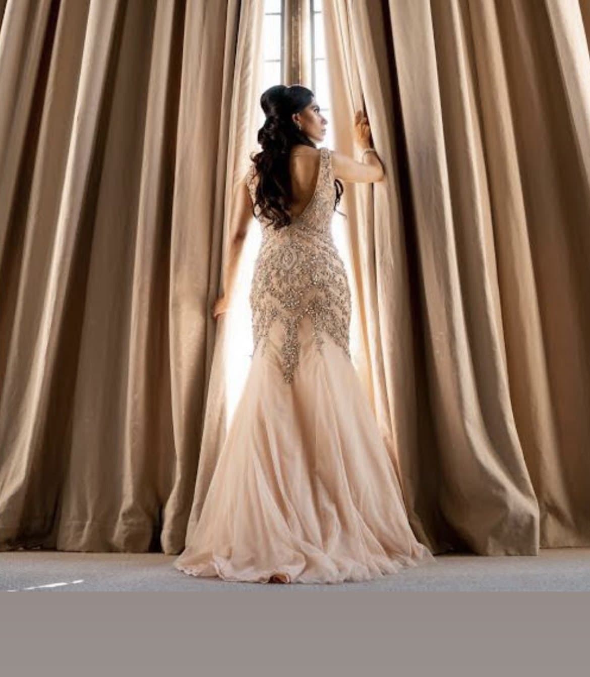 Bespoke Blush Bridal Dress