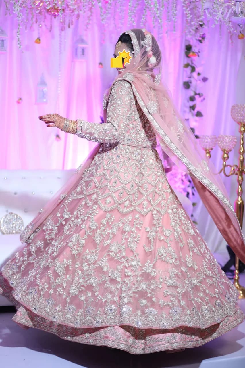 Peach Pakistani Bridal Gown thumbnail 3