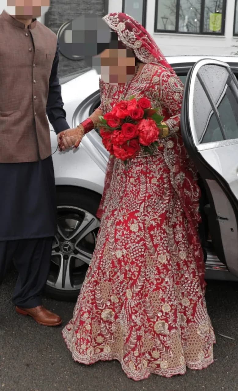 Red/Bharat day Lehenga thumbnail 3