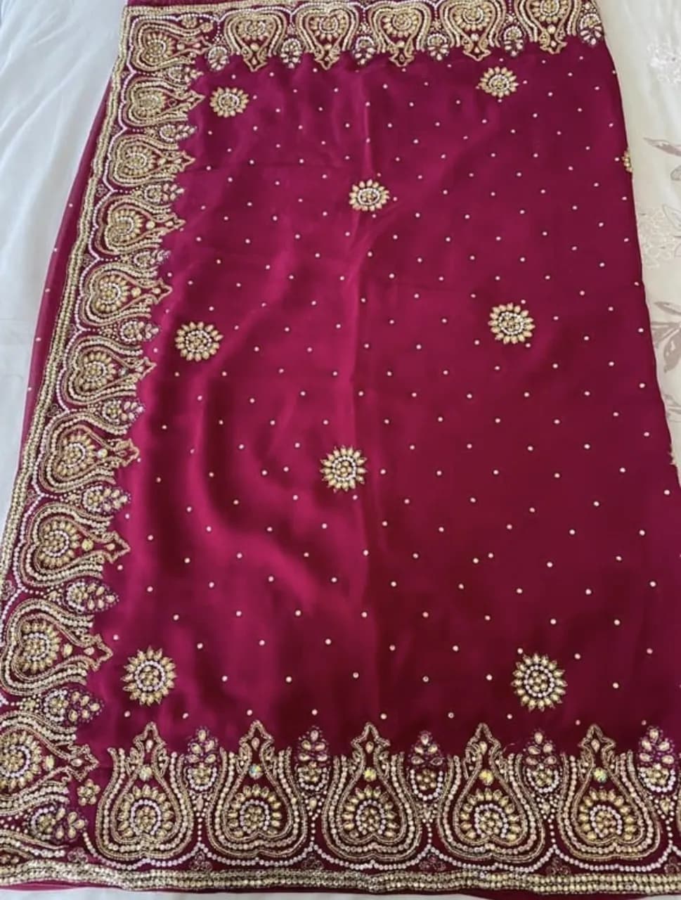 Magenta saree