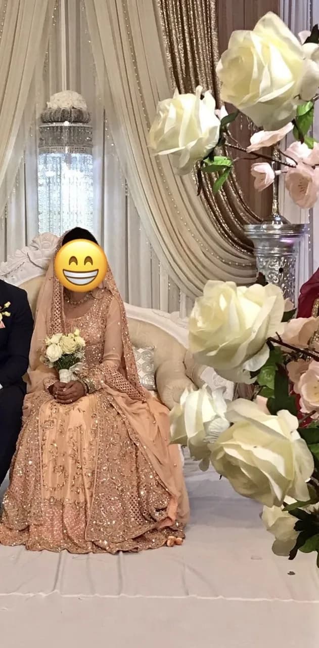 Peach bridal lehnga