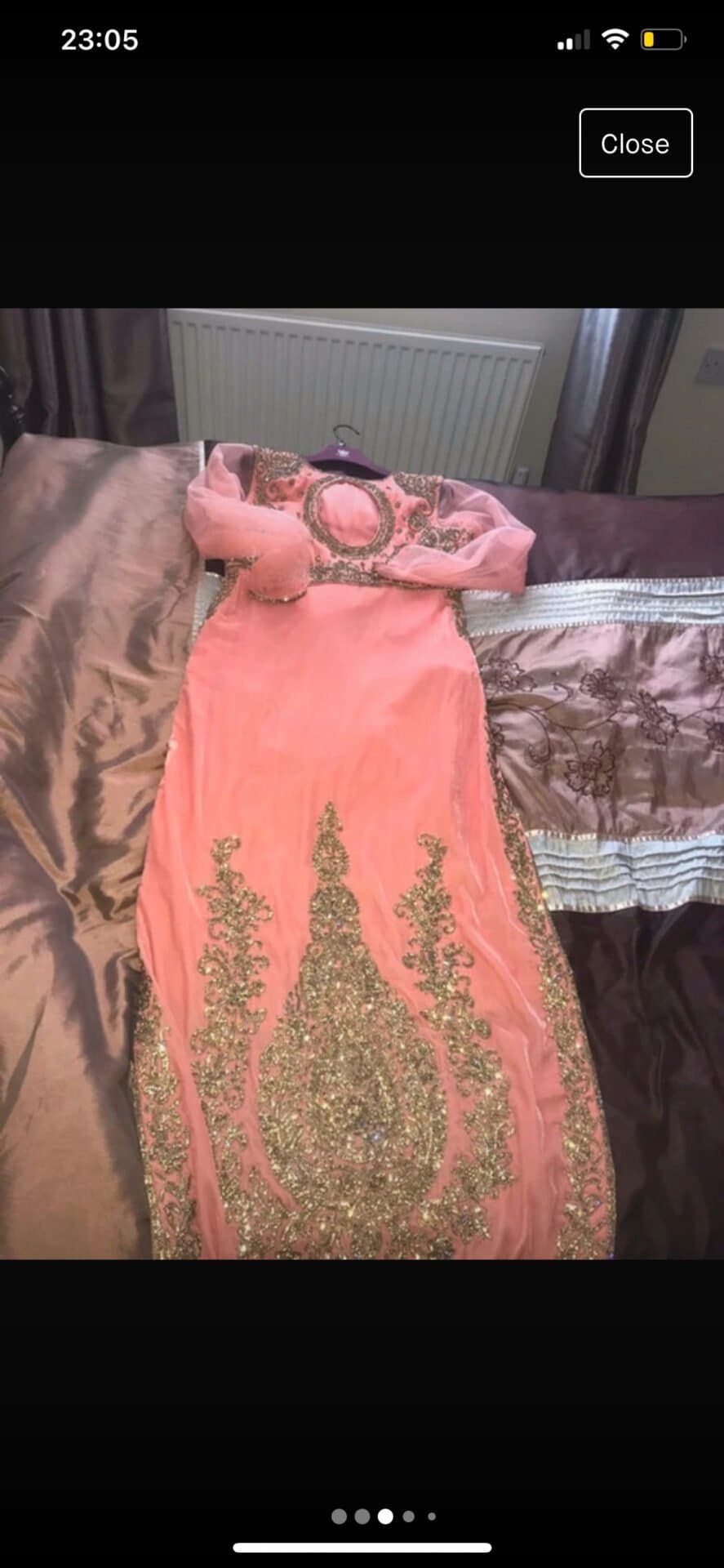 Peach lengha dress