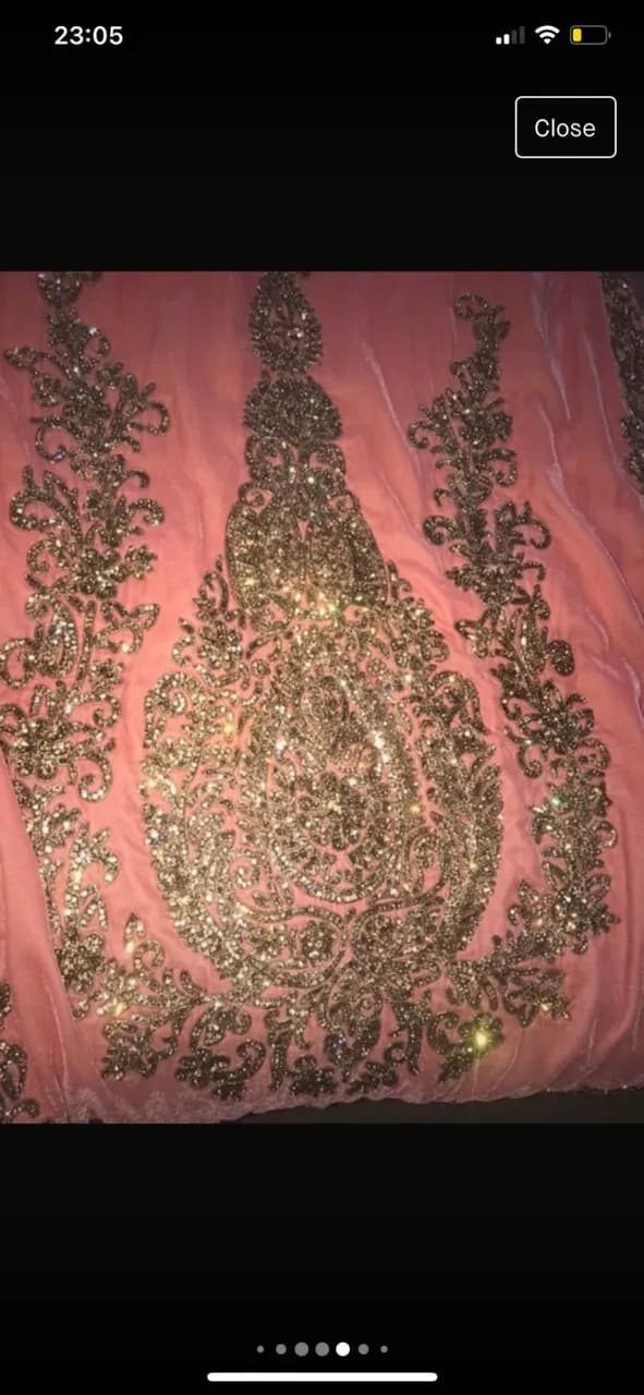 Peach lengha dress thumbnail 3