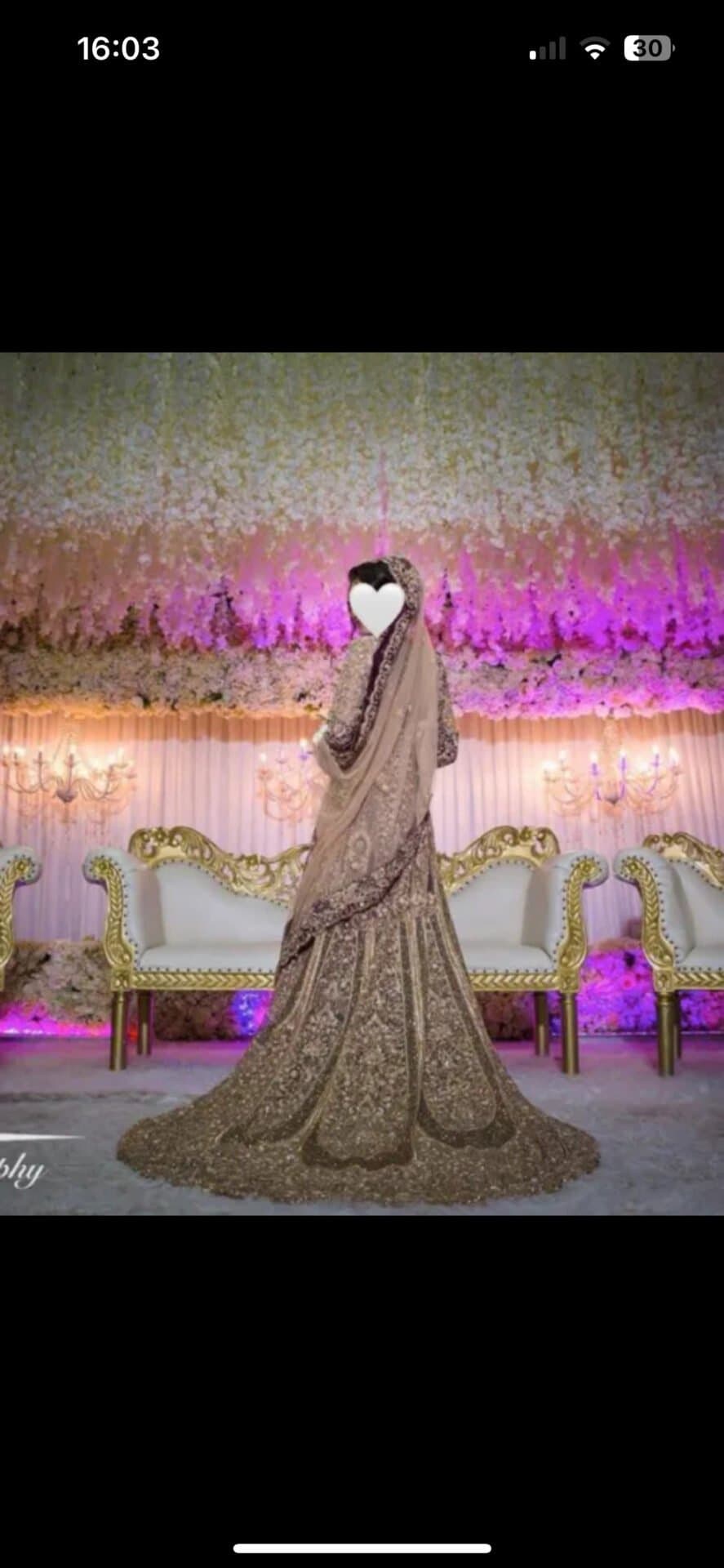 Nude Maroon Purple Pakistani Wedding Dress