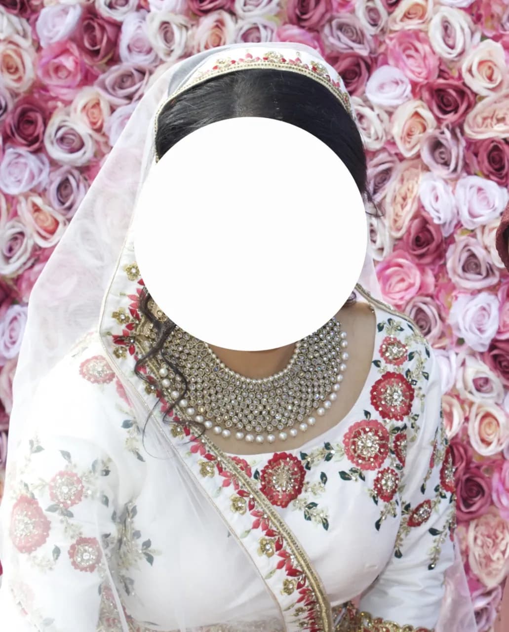 Off white floral lengha thumbnail 3