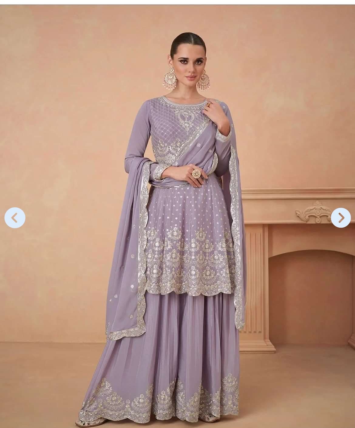 Pink sharara dress set