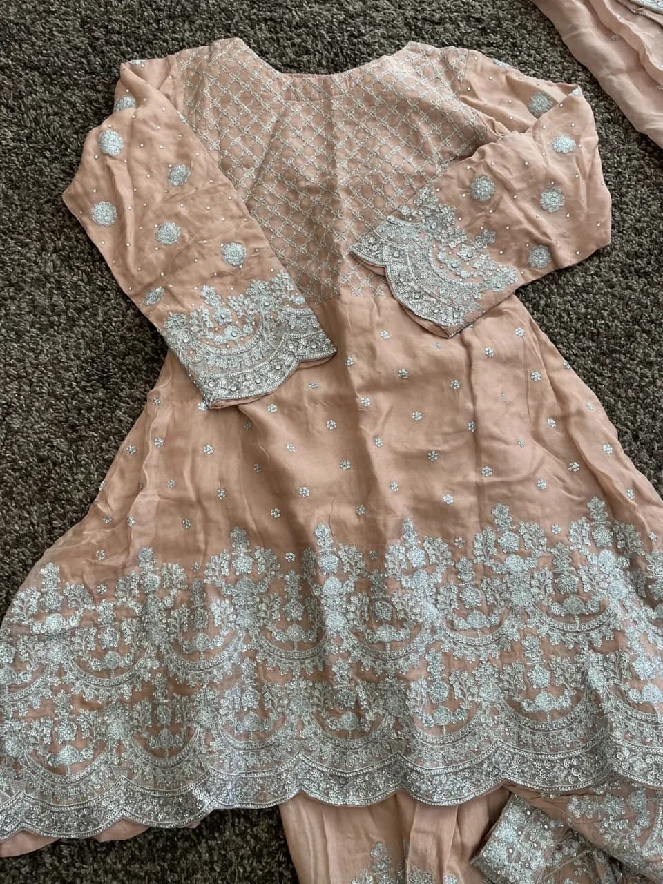 Pink sharara dress set thumbnail 4