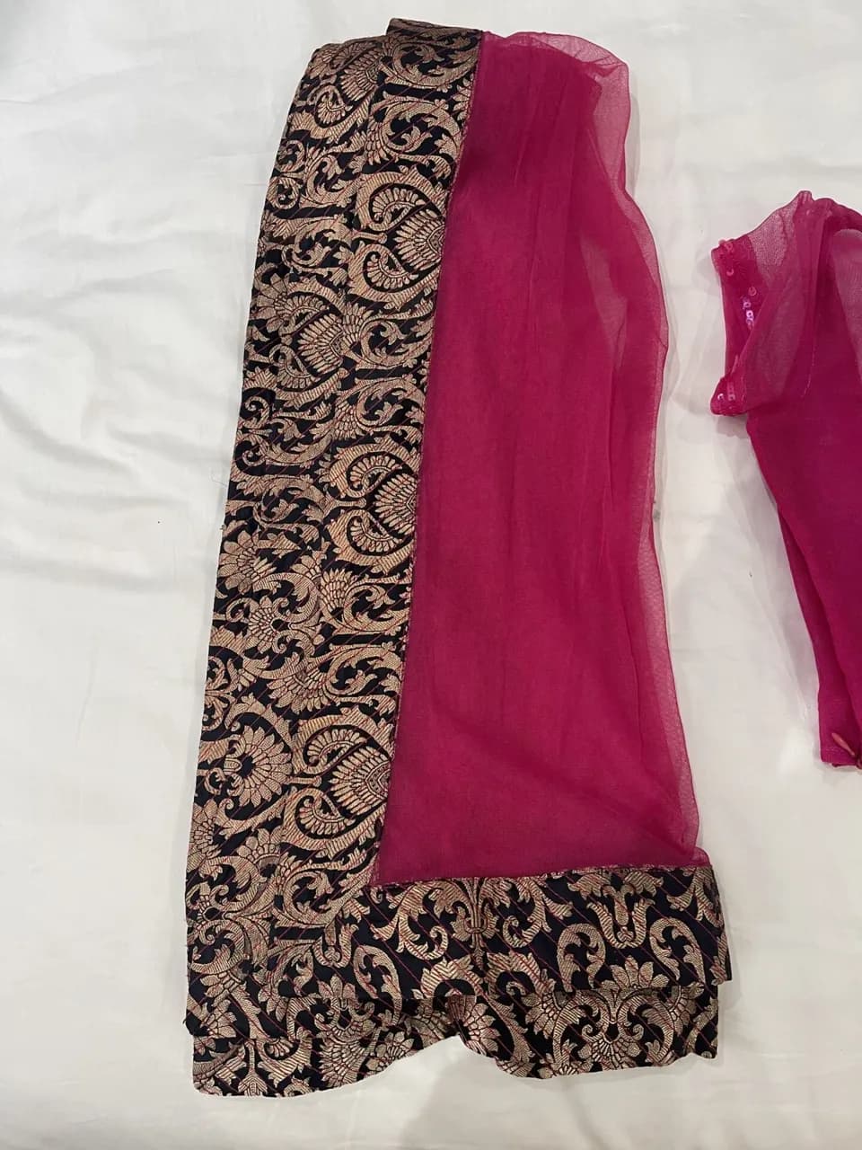 Pink/Black Indian Dress thumbnail 4