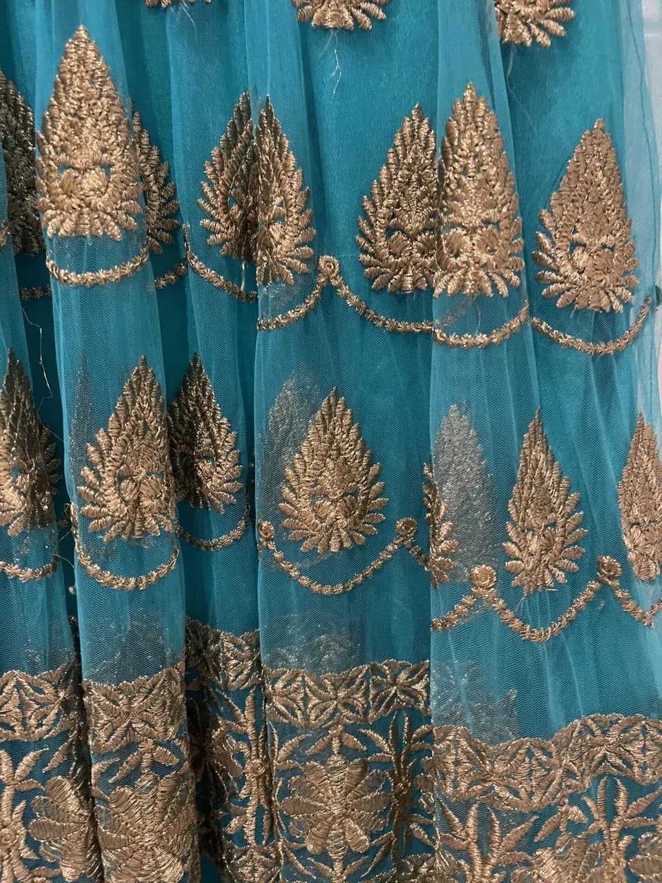 Blue and Gold embroidered Anakhali thumbnail 5