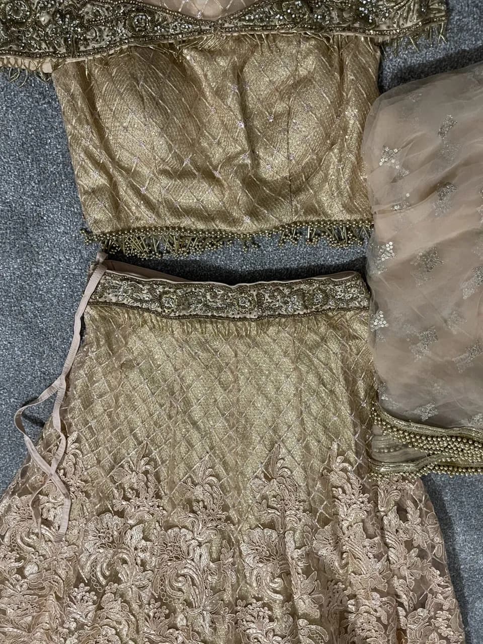 Gorgeous designer 3 piece Gold lengha thumbnail 2