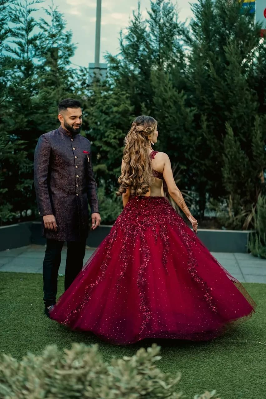 Red cocktail dress thumbnail 2