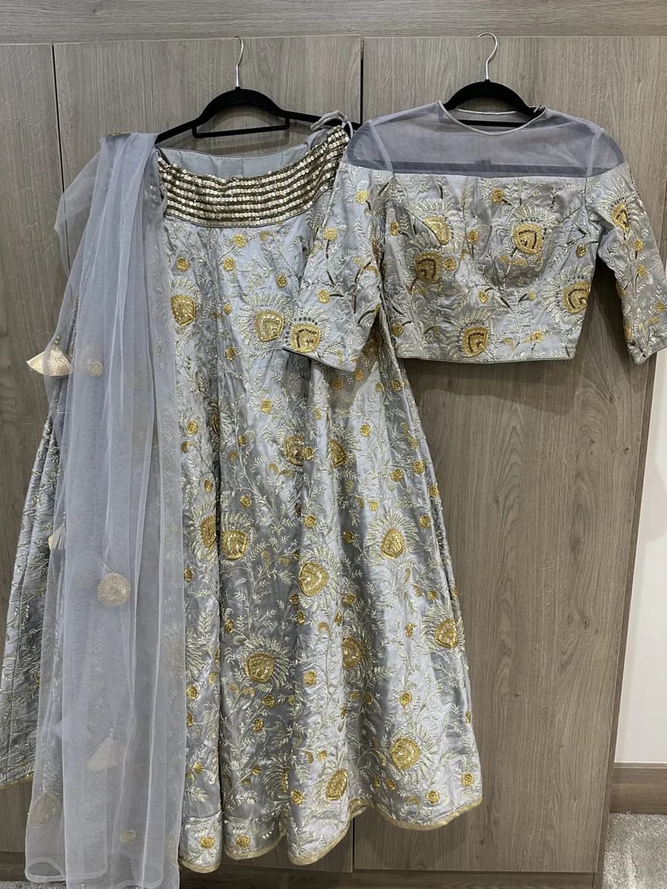 Silver Grey Lehenga - Weddings/ Parties