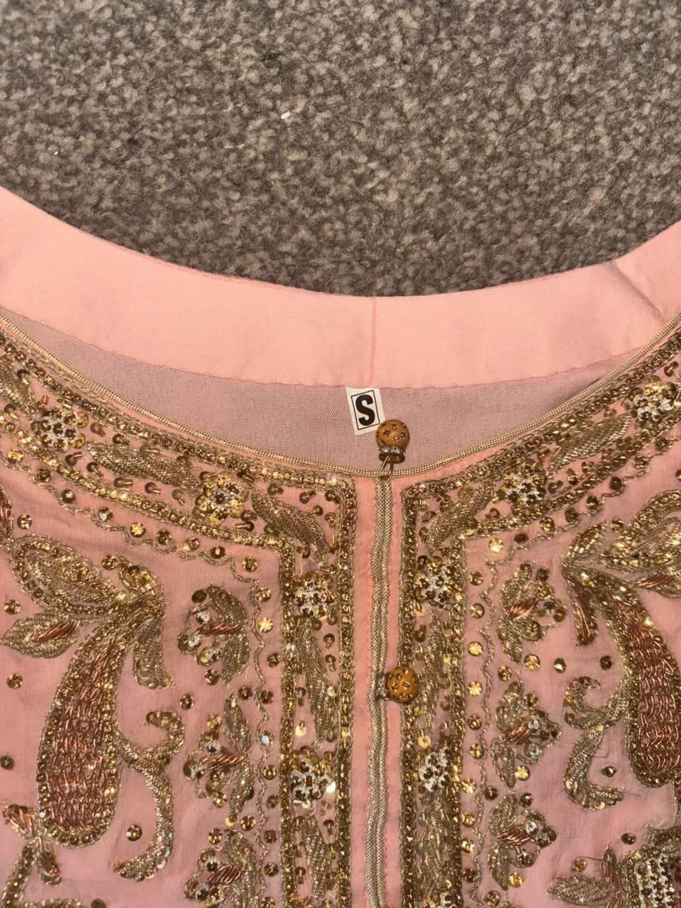 Ladies Indian Pakistani Pink 3 Piece Stitched Ready Made Wedding Party Wear Sharara Kameez Suit Size Small thumbnail 2