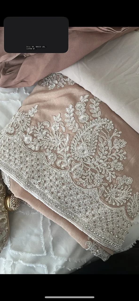 Beige saree