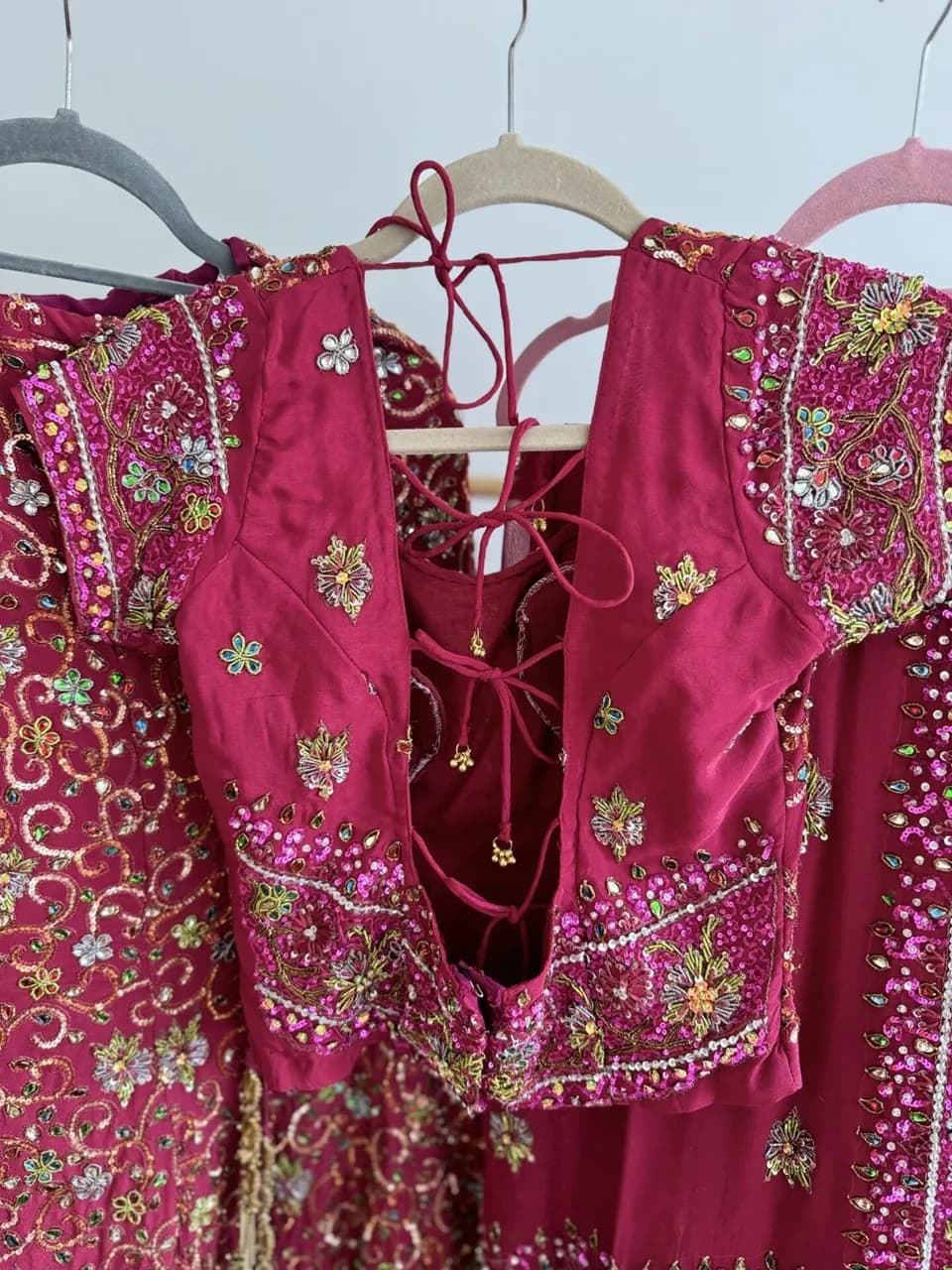 Wine lengha thumbnail 4