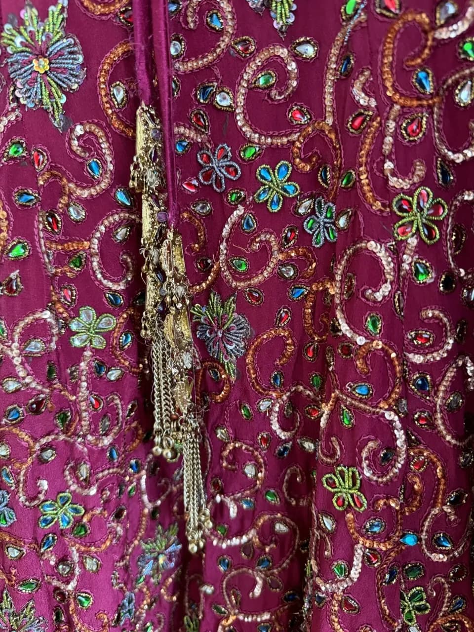 Wine lengha thumbnail 6