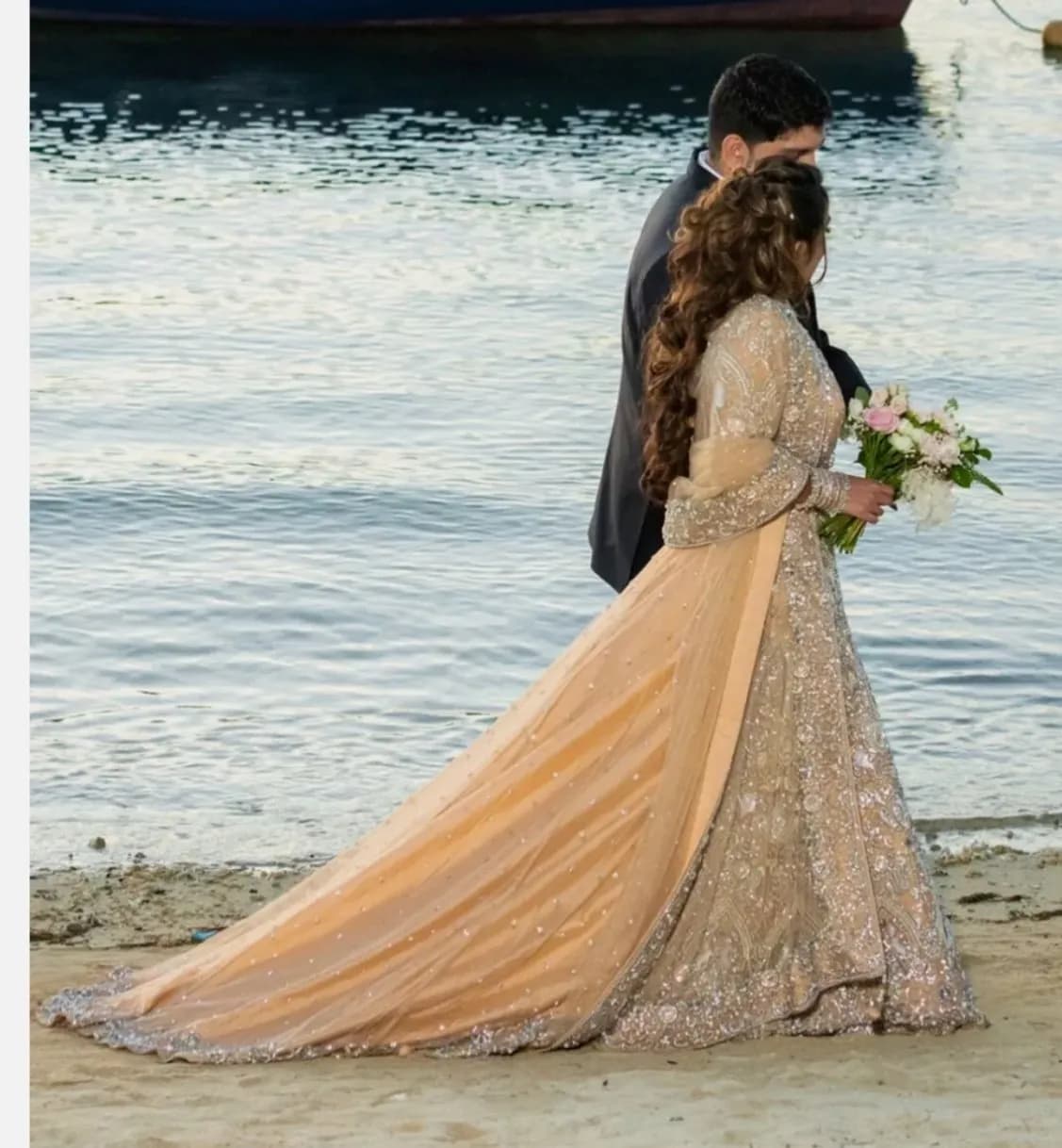 BRIDAL dress- Peach cream thumbnail 2