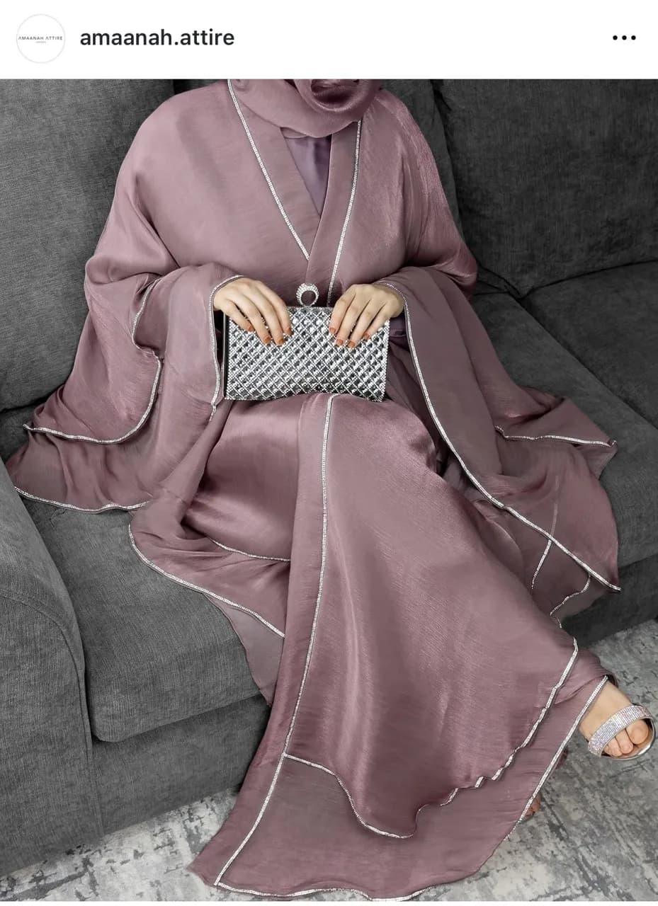Dusky pink butterfly abaya size 58 brand new with tags