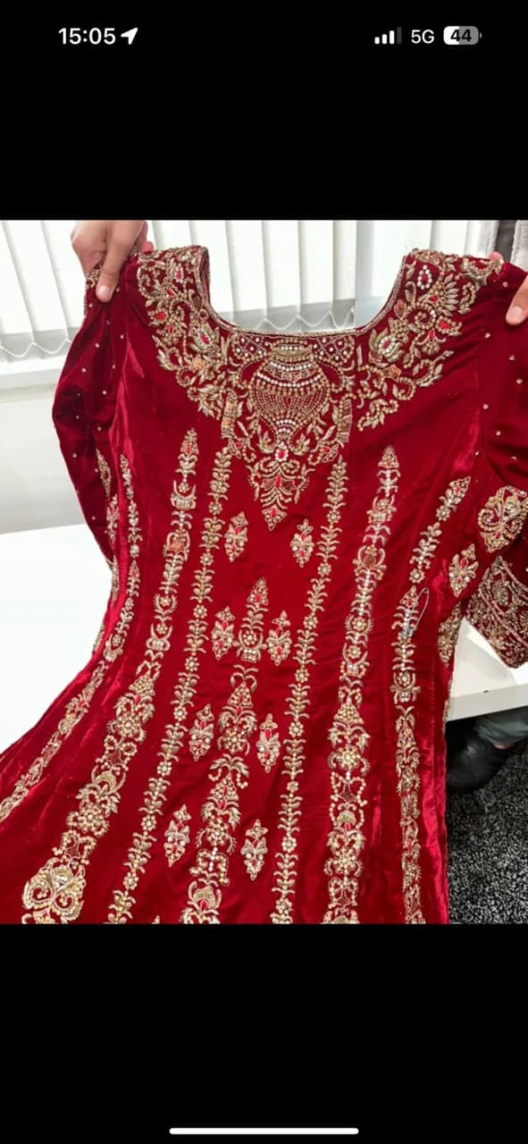 Beautiful red bridal dress brand new thumbnail 3