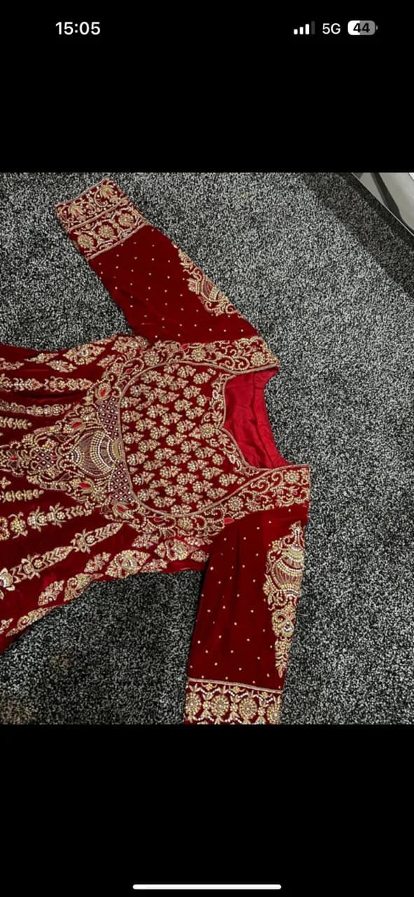 Beautiful red bridal dress brand new thumbnail 4