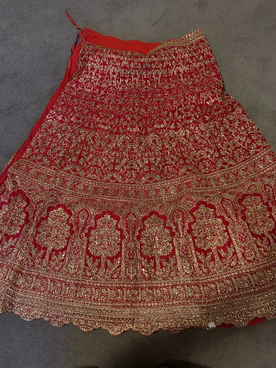 Red wedding lehenga thumbnail 2