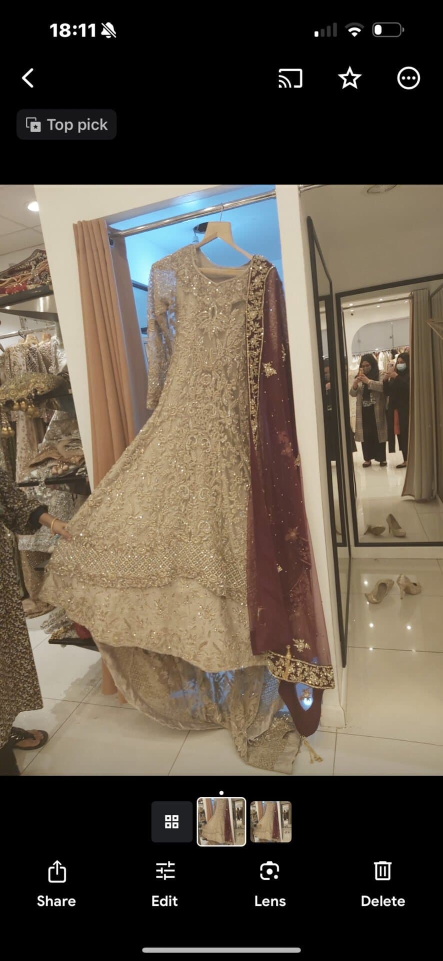 Bridal long dress thumbnail 2