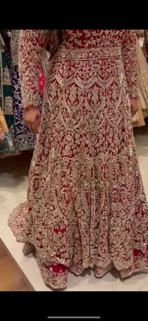 Red Bridal Dress - Mongas. Never worn thumbnail 2