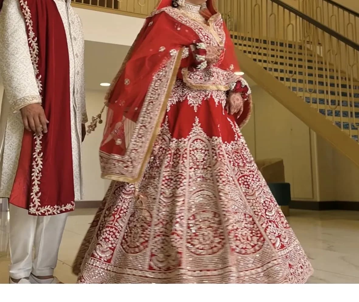 Asian bridal lengha thumbnail 2