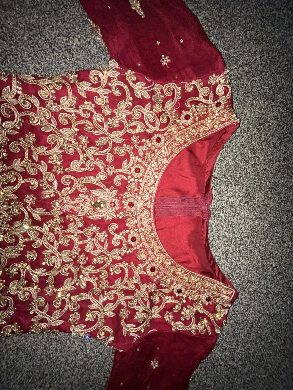 Red &amp; Gold Bridal Lehnga thumbnail 7