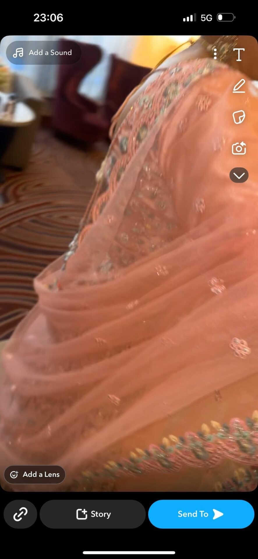 Pastel pink lehnga thumbnail 2
