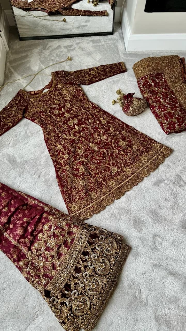 Brand new never worn heavy Shakeels by Zeeshan Danish bridal thumbnail 6