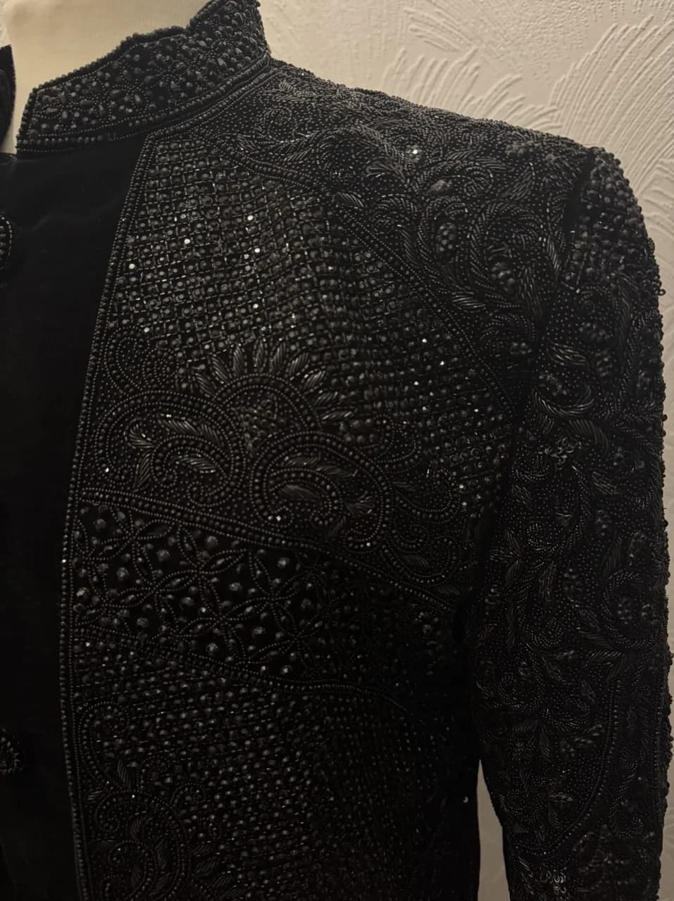 Black Maroon Sherwani Large Mens thumbnail 3