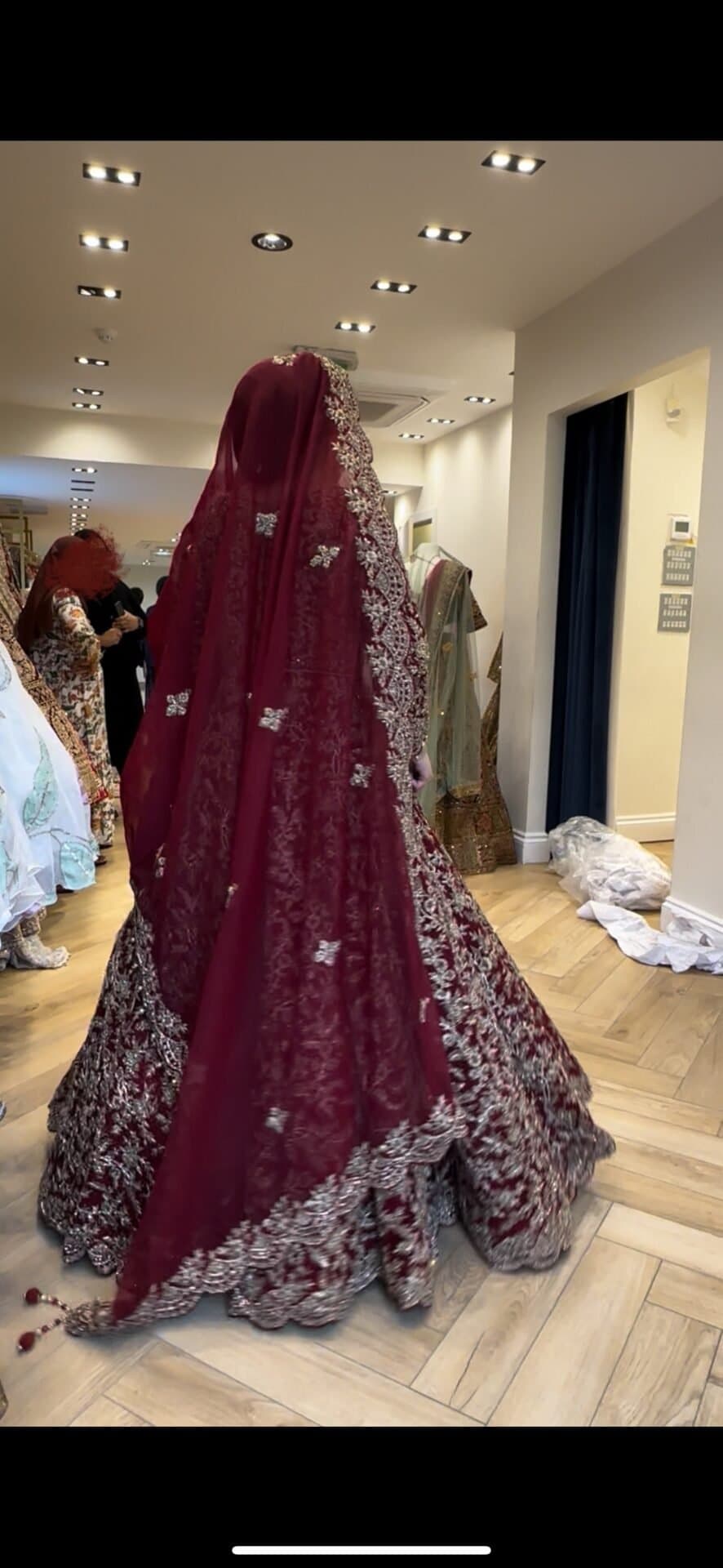 Maroon/Red Bridal Dress thumbnail 7