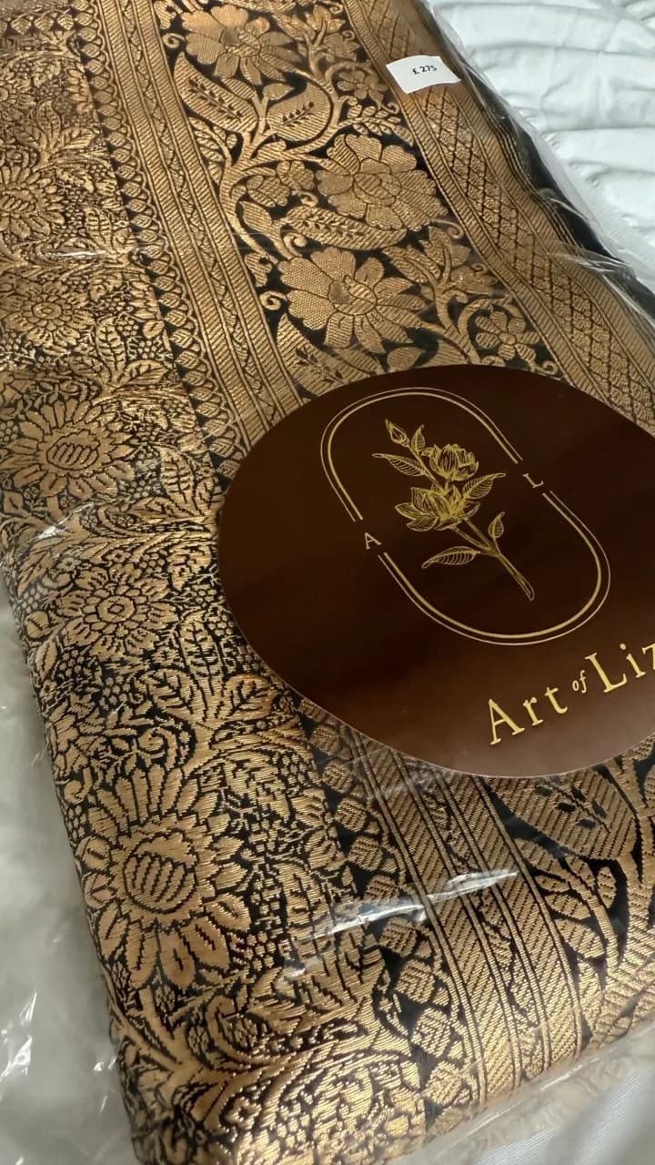 Art of Liza - Black Premium Katan Saree