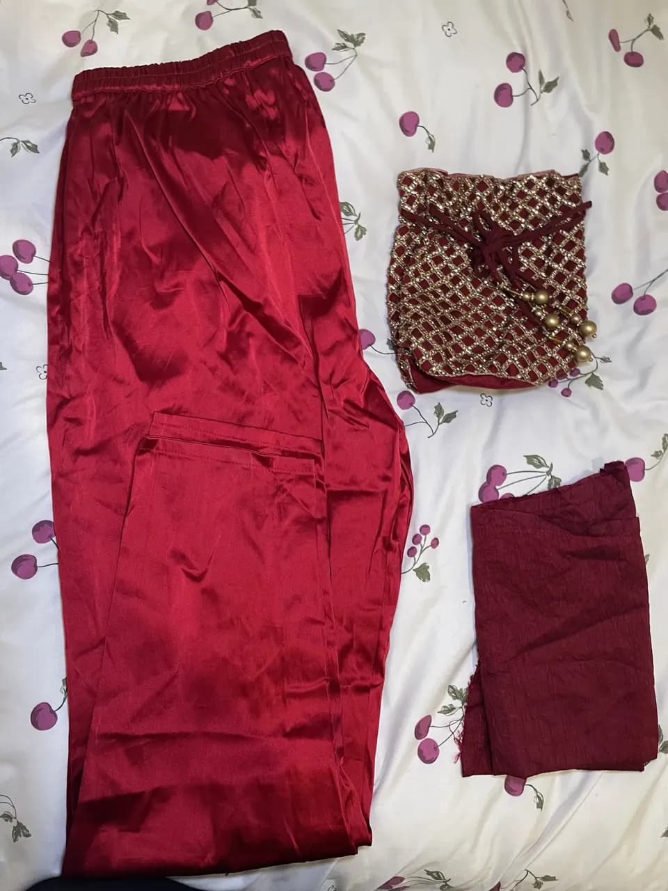 Women's Red and Gold Wedding Lengha thumbnail 5