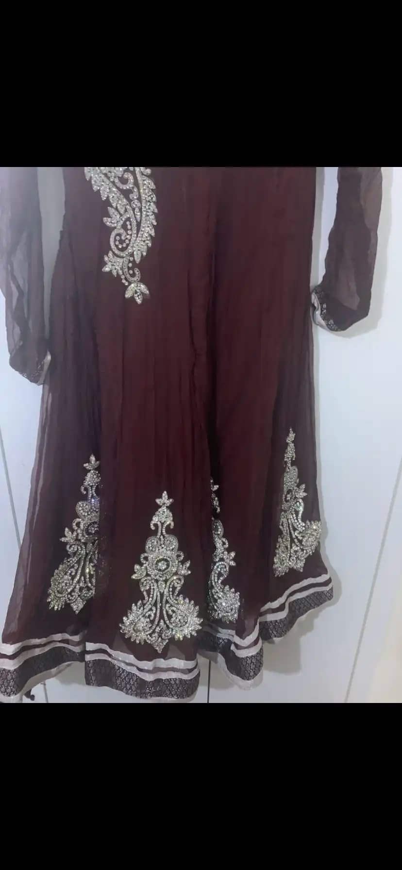 Ladies Brown and silver deco flary diamonds dress 3 piece outfit One size thumbnail 5
