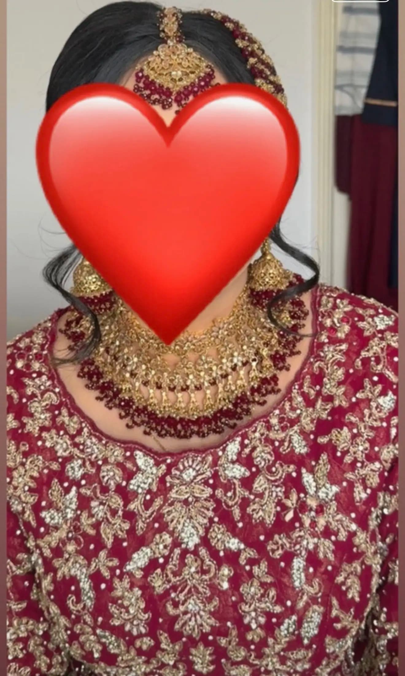 Luxury Red Bridal Lengha with Long Trail - Heavy Hand Embroidery