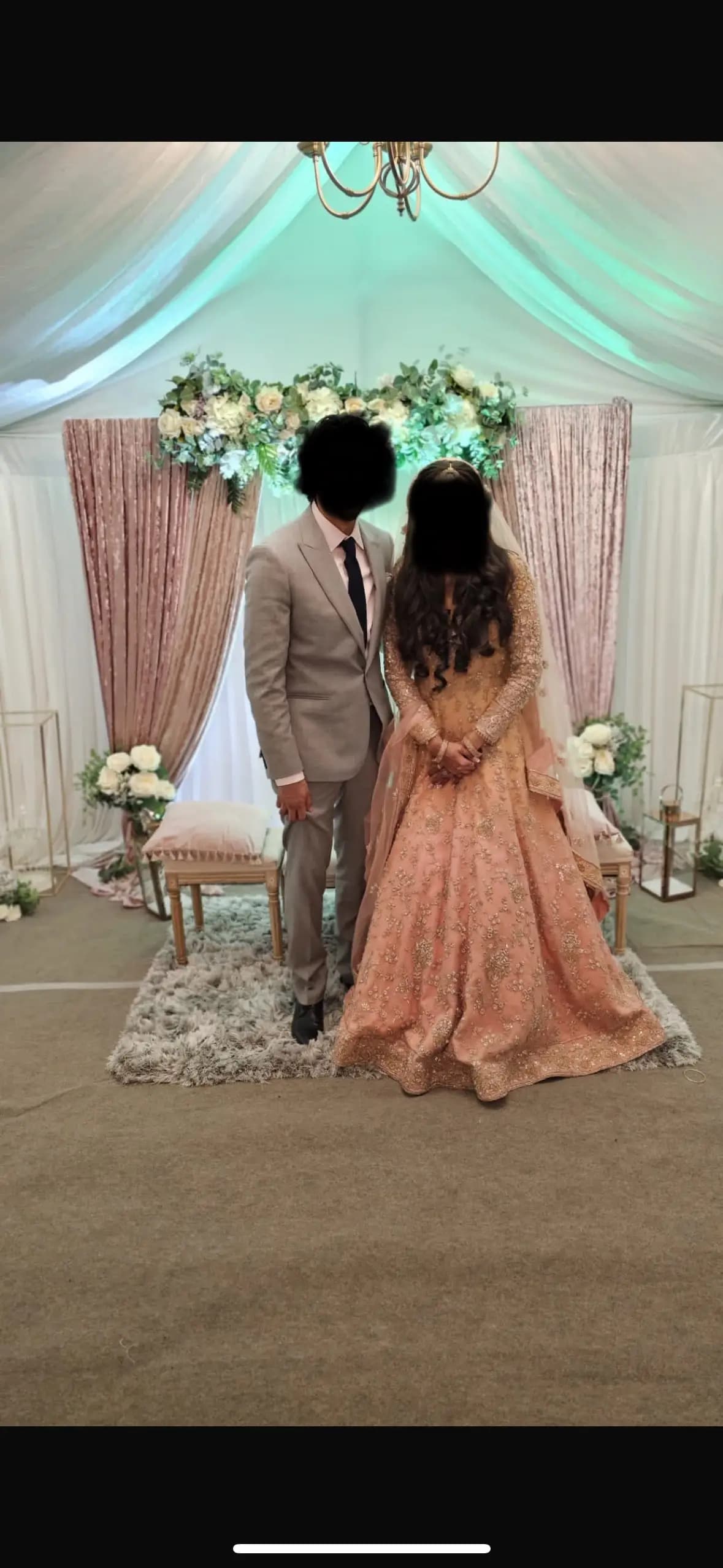 Asian wedding / wedding guest dress and veil
