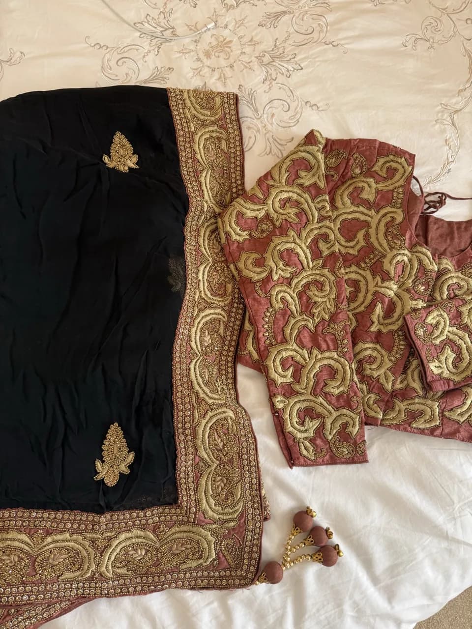 Black heavy detailed saree